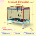 Miniatyrbillede 4 af 8: Børne trampolin, 190x124x172 cm, Orange