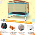 Miniatyrbillede 5 af 8: Børne trampolin, 190x124x172 cm, Orange