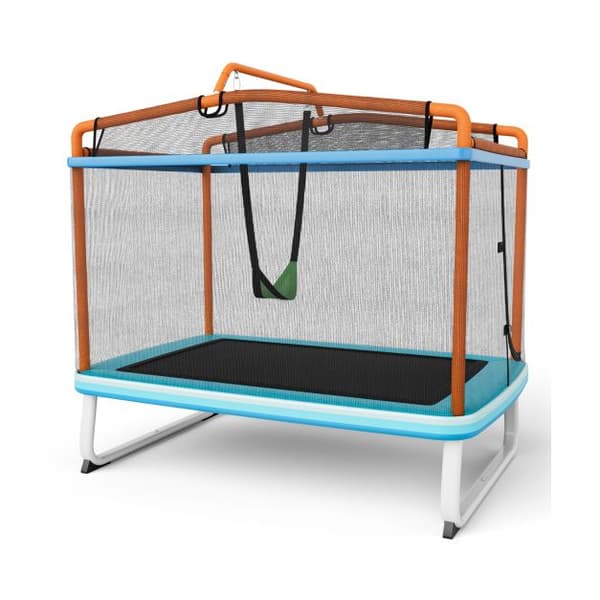 Børne trampolin, 190x124x172 cm, Orange
