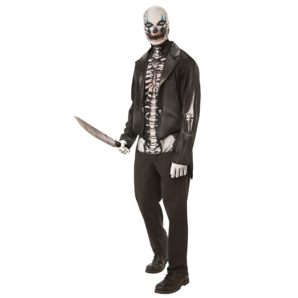 Bristol Novelty Skelet kostume til mænd Black/White XL