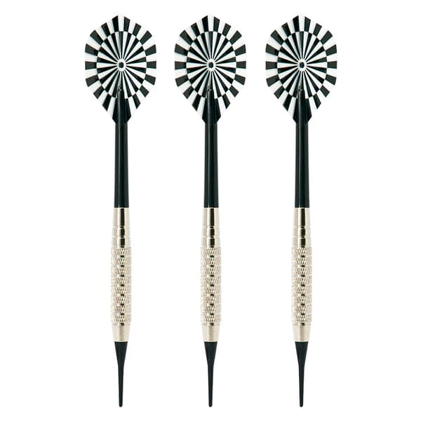 DART PVC HEAD DART SPEL 18g - 3 st. SHARK SOFTIP nickelpläterad