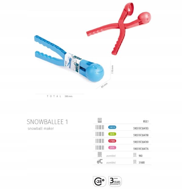 Sneboldmaskine SNOWBALLEE 1 | Blå