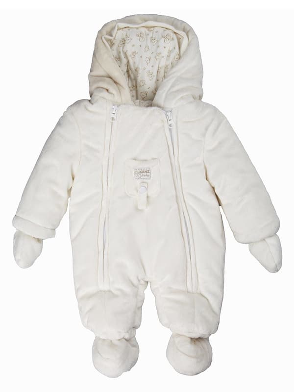 Babyoverall "nalle" vit Kanz