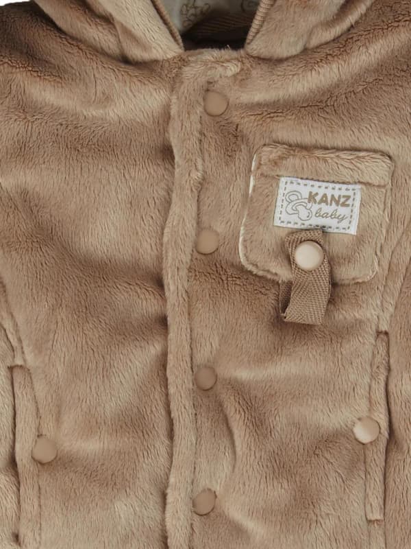 Baby vinterjacka med huva beige Kanz
