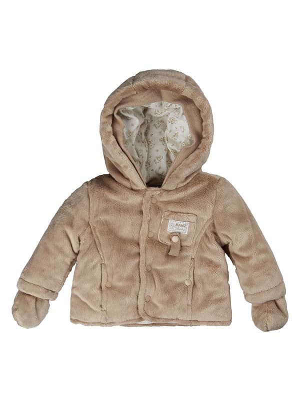 Baby vinterjacka med huva beige Kanz