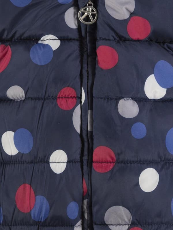 Tyttöjen Kanz pilkullinen hupullinen takki