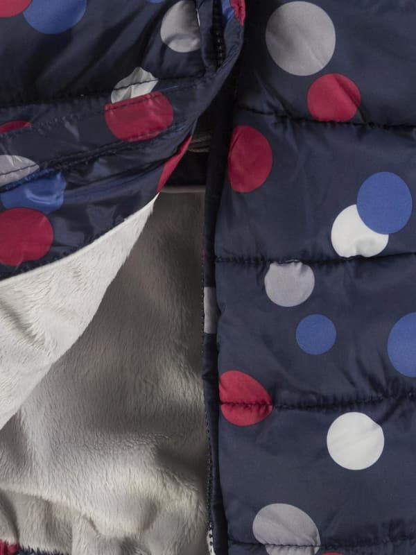 Tyttöjen Kanz pilkullinen hupullinen takki