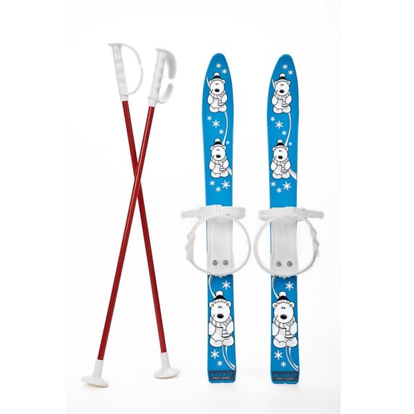 Lasten laskettelusukset sauvoilla MASTER 70 cm sininen