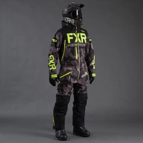 Onepiece FXR Helium Pro Trilam, Charcoal Camo/Black/Hi-Vis