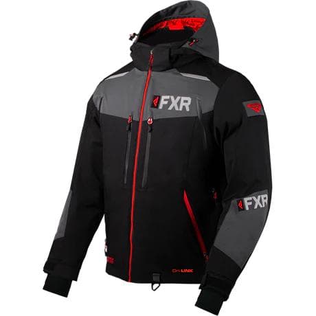 Jacka FXR Renegade X4, Black/Charcoal/Red