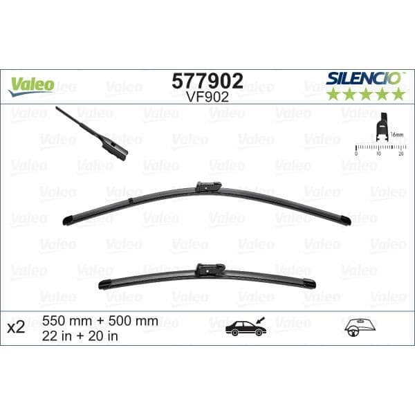VALEO Torkarblad VF902 X2 577902