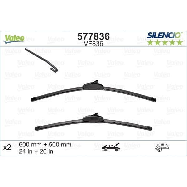 VALEO Torkarblad VF836 X2 577836