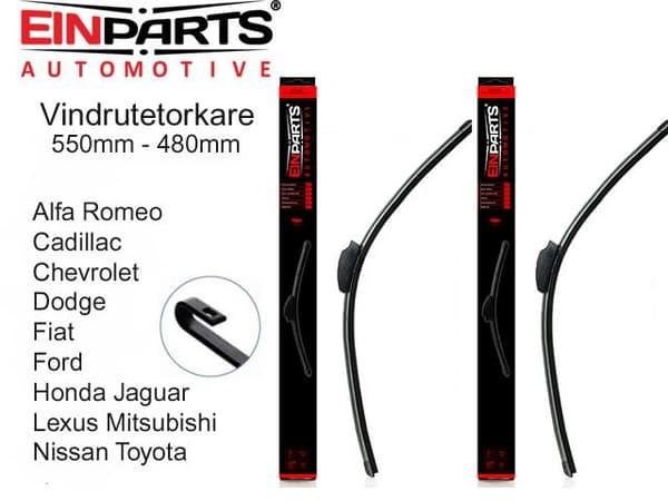 EINPARTS torkarblad 550mm - 480mm till U-type torkararm