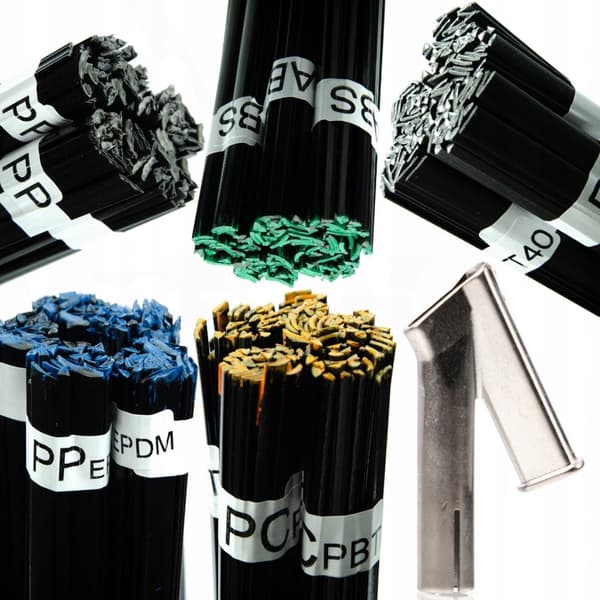 Rosfix-muovinen hitsaussuutin Y8x9 (ulostulo 8 mm, juotos jopa 9 mm) + juotos ABS PP EPDM PC+PBT PPT40