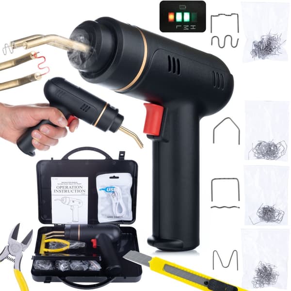 Rosfix Black Killer RBK200W batteridrevet plasthæftemaskine i kuffert 200W + 400 hæfteklammer