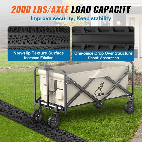 2st 2000 lbs/axel lastbärande drop-over kabelskyddsramp för inomhus och utomhus, halkfri strukturerad yta, lätt att installera