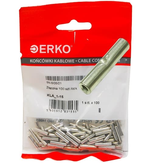 CU muffe uisoleret KLA 1-15 ERKO 100stk