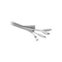 MicroConnect - Kabellinda med kardborrefäste - silver