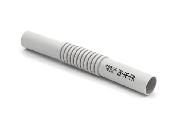 Liitin halogeenittomille jäykille putkille ZK-HF-FR25 harmaa RAL 7035, pakkaus=50 kpl