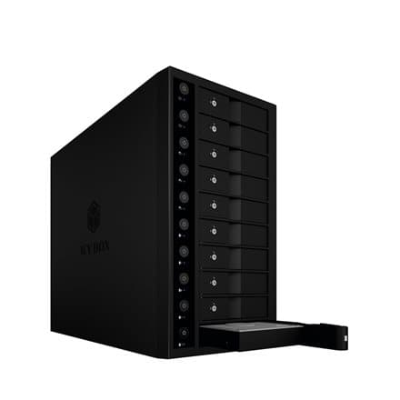 Obudowa IB-3810-C31 10x HDD Single System dla 3,5" HDD SATA I/II/III Sort