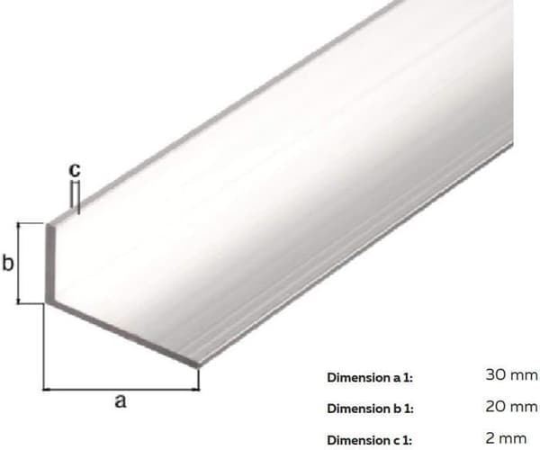 Skiljevägg (ram för mellanvägg - för plåt) Gah-alberts - 473983 - Aluminium vinkelprofil -,