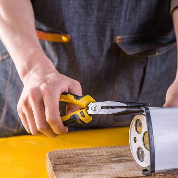 Long Nose Tång 8" Deli Tools EDL2108 (gul)