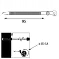 Miniatyrbillede 2 af 2: UP-z remklemmeholder FI38 95mm hvid