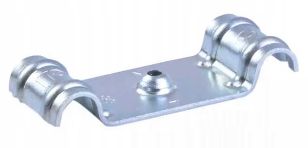Dobbelt stålkabelholder 6 mm galvaniseret x100
