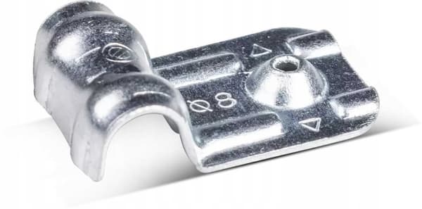 Enkelt stålkabelholder 8mm galvaniseret x200