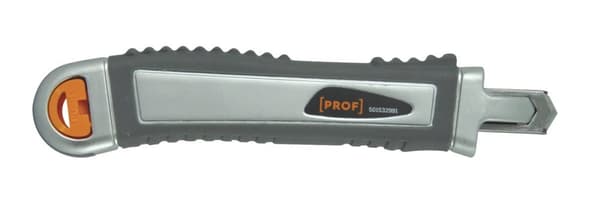 Kniv med 9 mm udtrækkeligt blad. 4 ekstra PROF-blade