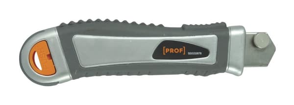 Kniv med 25 mm udtrækkeligt blad, 4 ekstra blade, PROF