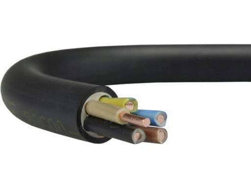 Elkabel yky jordkabel 5 x 4 mm², NYY-J 1kV, 10m