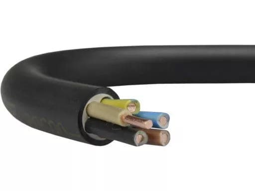 Elkabel yky jordkabel 5 x 2,5 mm², NYY-J 1kV, 1m
