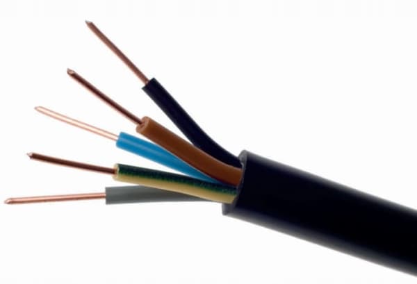 Elkabel yky jordkabel 5 x 6 mm², NYY-J 1kV, 5m