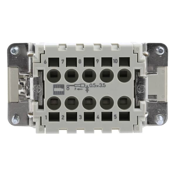 HARTING 09330102716 Insats för hylsdon Han® E 10 + PE Fjäderdrag 1 st