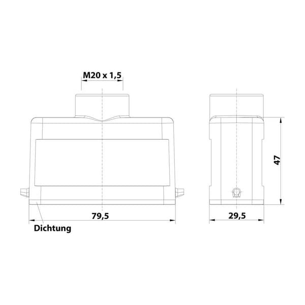 Kontakthölje Han® 16A-gg-M20 19200161440 Harting 1 st