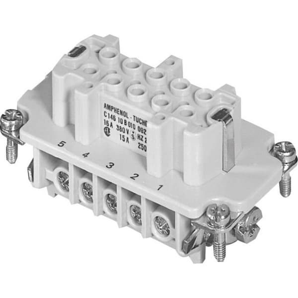 Amphenol C146 10B010 002 1-1 Insats för hylsdon Heavy|mate® C146 Totalt antal poler 10 + PE 1 st