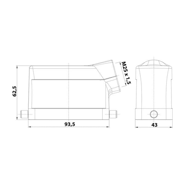 Kontakthölje Han® 16B-gs-R-M25 19300161541 Harting 1 st