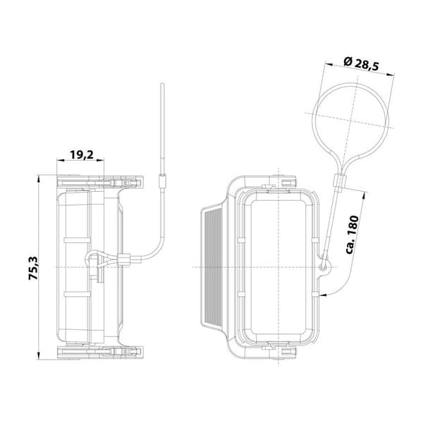 Harting Han 10A-AK-LB 09200105423 Tillbehör för storlek 10 A - Kontaktdonskåpa Innehåll: 1 st