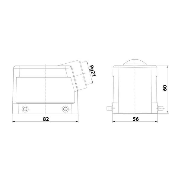 Kontakthölje Han® 32A-gs-Pg21 09200321520 Harting 1 st