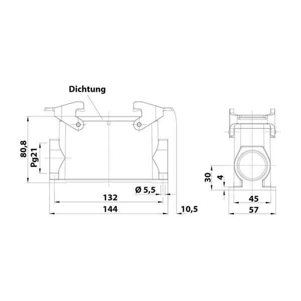 Hylskontakthus Han® 24B-asg1-QB-21 09300240230 Harting 1 st