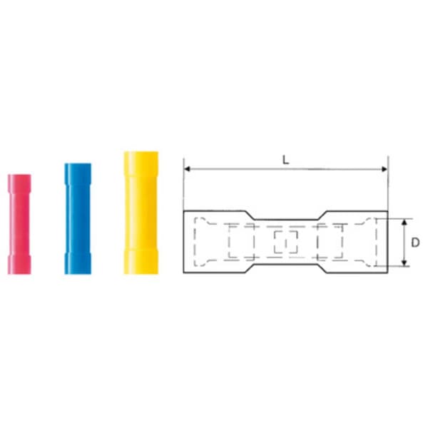 Weidmüller 9200510000 Skarvdon 4 mm² 6 mm² Helisolerad Gul 100 st