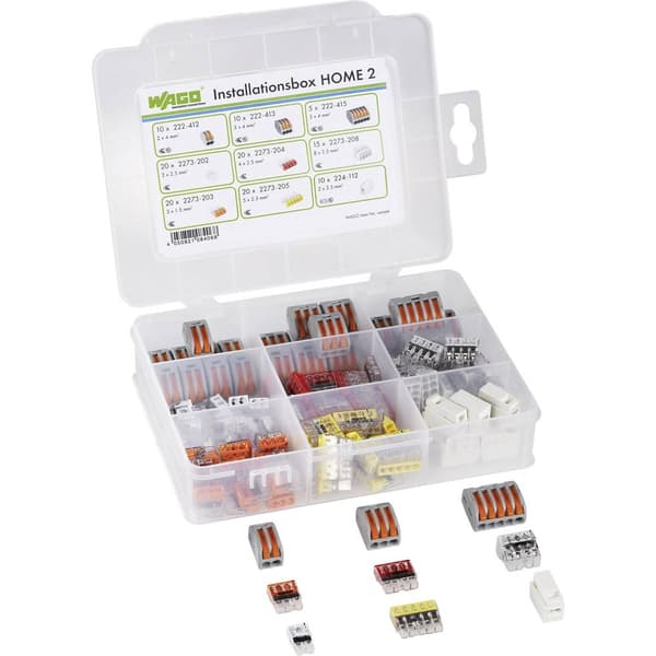 WAGO 887-001/2011-1300 Kopplingsklämma set Flexibel: 1.5-4 mm² Styvhet: 1.5-4 mm² 125 delar