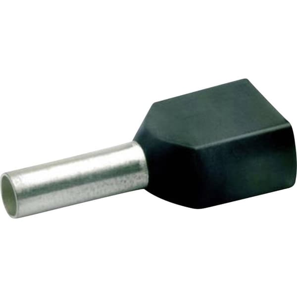 Klauke 8728 Dubbla ändhylsor 1.5 mm² Delisolerad Svart 1000 st