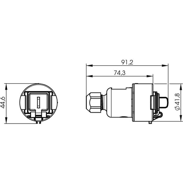 Telegärtner 100022950 STX V6 RJ45-kopplingsdosa variant 6 100022950 Koppling rak Poler: 8P8C Ljusgrå 1 st