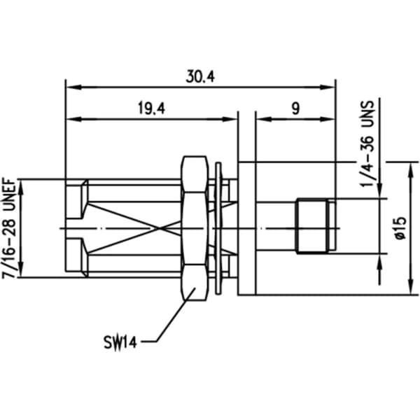 Telegärtner 100023868 100023868 Koaxial Adapter TNC-kontakt hona - SMA hona 1 st