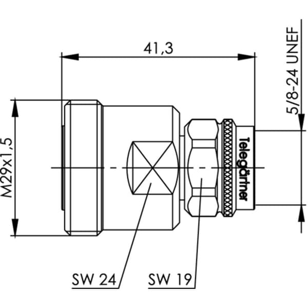 Telegärtner 100024539 100024539 Koaxial Adapter 7-16-DIN-hylsa - N-kontakt hane 1 st
