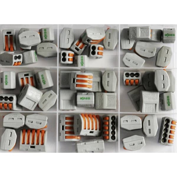 WAGO WA-741-744 Kopplingsklämma set Flexibel: 0.08-2.5 mm² Styvhet: 0.08-2.5 mm² 54 st