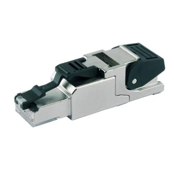 Telegärtner 100023043 RJ45-kontakt CAT 6A skärmad 100023043 Kontakt hane rak Antal poler (RJ) 8P8C Metall 10 st