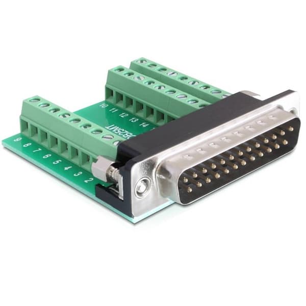 Delock 65318 D-Sub stiftlist 180 ° Antal poler: 25, 27 1 st